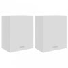 2 db fehér forgácslap függő szekrény 50 x 31 x 60 cm