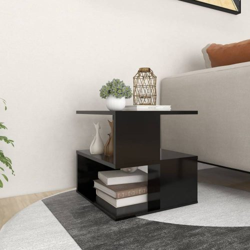 Fekete forgácslap kisasztal 40 x 40 x 40 cm