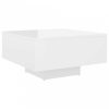 Magasfényű fehér forgácslap dohányzóasztal 60 x 60 x 31,5 cm