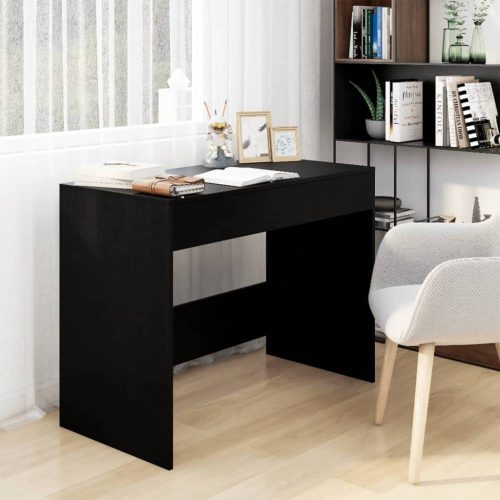 Fekete forgácslap íróasztal 101 x 50 x 76,5 cm