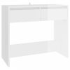 Magasfényű fehér acél tálalóasztal 89 x 41 x 76,5 cm