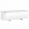 Magasfényű fehér forgácslap tv-szekrény 120 x 30 x 40,5 cm