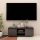 Szürke tömör fenyőfa tv-szekrény 110 x 30 x 40 cm