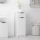 Magasfényű fehér szerelt fa fürdőszobaszekrény 32 x 34 x 90 cm