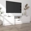Fehér szerelt fa tv-szekrény 140 x 35 x 40 cm