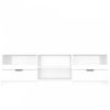 Fehér magasfényű szerelt fa tv-szekrény 150x33,5x45 cm
