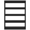 Fekete könyvszekrény/térelválasztó 100 x 30 x 135 cm