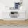 Fehér magasfényű szerelt fa tv-szekrény 102x35x45 cm