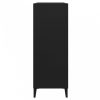 Fekete szerelt fa tálalóasztal 69,5 x 32,5 x 90 cm