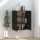 Fekete szerelt fa függőszekrény 69,5 x 34 x 90 cm