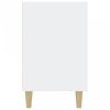 Magasfényű fehér szerelt fa tálalószekrény 100 x 36 x 60 cm