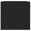 Fekete szerelt fa faliszekrény 60 x 36,5 x 35 cm