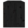 Fekete tömör fenyőfa faliszekrény 80 x 30 x 35 cm