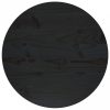 Fekete tömör fenyőfa asztallap Ø50 x 2,5 cm