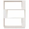 Fehér tömör fenyőfa könyvszekrény/térelválasztó 80x25x101 cm