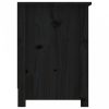 Fekete tömör fenyőfa tv-szekrény 103 x 36,5 x 52 cm