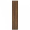 Barna tölgy színű szerelt fa vitrinszekrény 82,5x30,5x150 cm