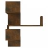Füstös tölgyszínű szerelt fa fali sarokpolc 40x40x50 cm