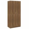 Barna tölgy színű szerelt fa ruhásszekrény 90x52x200 cm
