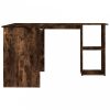 Füstös tölgyszínű szerelt fa sarokíróasztal 120 x 140 x 75 cm
