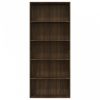 5 szintes barna tölgy színű fa könyvszekrény 80 x 30 x 189 cm