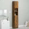 Füstös tölgy színű szerelt fa fürdőszobaszekrény 32x25,5x190 cm