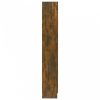 Füstös tölgyszínű szerelt fa vitrinszekrény 82,5x30,5x185,5 cm