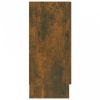 Füstös tölgy színű szerelt fa vitrinszekrény 120 x 30,5 x 70 cm