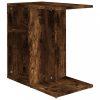 Füstös tölgyszínű szerelt fa kisasztal 50x30x50 cm