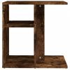Füstös tölgyszínű szerelt fa kisasztal 50x30x50 cm