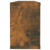 2 db füstös tölgy színű szerelt fa fali kockapolc 60x15x23 cm