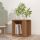 Barna tölgy színű szerelt fa kisasztal 33 x 33 x 34,5 cm