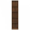5-szintes barna tölgyszínű fa könyvszekrény 40 x 24 x 175 cm