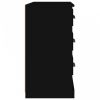 Fekete szerelt fa tálalószekrény 104 x 35,5 x 67,5 cm