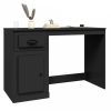 Fekete szerelt fa íróasztal fiókkal 115x50x75 cm
