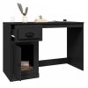 Fekete szerelt fa íróasztal fiókkal 115x50x75 cm
