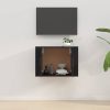 Fekete fali tv-szekrény 57x34,5x40 cm