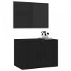 Fekete fali tv-szekrény 57x34,5x40 cm
