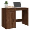 Barna tölgy színű szerelt fa íróasztal 100x49x75 cm