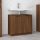 Barna tölgyszínű szerelt fa fürdőszobaszekrény 64,5x33,5x59 cm