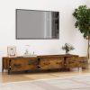 Füstös tölgyszínű szerelt fa tv-szekrény 150 x 34,5 x 30 cm