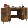 Füstös tölgyszínű szerelt fa íróasztal 140 x 50 x 75 cm