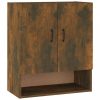 Füstös tölgyszínű szerelt fa fali szekrény 60 x 31 x 70 cm