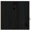 Fekete tömör fenyőfa faliszekrény 60 x 30 x 30 cm