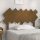 Mézbarna tömör fenyőfa ágyfejtámla 122,5x3x80,5 cm