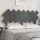 Szürke tömör fenyőfa ágyfejtámla 151,5x3x81 cm