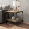 2 db sonoma tölgy színű szerelt fa kisasztal 40 x 40 x 40 cm