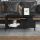 Fekete szerelt fa dohányzóasztal 90 x 49 x 45 cm