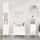 Fehér szerelt fa fürdőszobaszekrény 30 x 30 x 190 cm