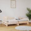 Tömör fenyőfa kihúzható kanapéágy 2x(80x200) cm